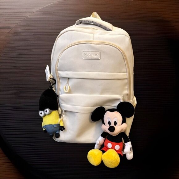 π Huo Huo Cute Girls Backpack | White Travel & School Daypack | Medium Size - Picture 4 of 10